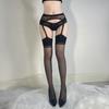 Meias de Corpo Inteiro de Renda com Alças Renda Sexy Borda Vermelha Alças Meia-calça de Corpo Inteiro Sem Roupa Íntima Meias de Corpo Inteiro Divertidas