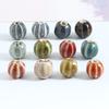 Retro pequeña sandía cerámica cuentas sueltas diy bisutería pequeña flor esmalte calabaza cuentas accesorios cuentas de cerámica material para pulsera