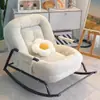 Sofá Perezoso Silla Mecedora Hogar Balcón Ocio Silla Perezosa Individual Silla Mecedora Adulto Hora del Almuerzo Silla Reclinable Plegable