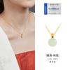 Colar com Pingente Redondo de Prata de Lei S925 Min, Jade Hetian Natural, Ágata Vermelha do Sul para Mulheres, Novo Chinoiserie, Sensação Simples e Sofisticada