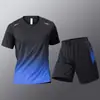 Camiseta Esportiva Transfronteiriça Masculina, Seda de Gelo, Verão Fina de Secagem Rápida Manga Curta, Modelagem Solta para Fitness, Corrida, Treinamento de Basquete de Verão