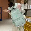Mochila Nueva de Color Sólido de Gran Capacidad, Estilo Ins Academy Japonés, Mochila Versátil con Múltiples Compartimentos Reductora de Peso para Estudiantes de Secundaria