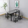 Mesa e cadeira de fast food 6 pessoas mesa e cadeira de refeitório banqueta suspensa de aço inoxidável mesa de jantar combinação de mesa e cadeira para refeitório escolar de empresa
