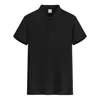 Ropa de trabajo de manga corta de color liso transfronteriza para hombre, ropa de verano para hombre, camiseta polo fresca y fina de manga corta para hombre, camiseta de manga corta para hombre