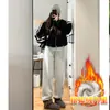 Pantalones de Chándal Gruesos con Forro de Polar Gris para Mujer, Talla Petite, Pantalones para Primavera y Otoño Temprano, Atuendo de Harbin