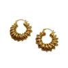 Diseño de Nicho Vintage Resorte de Bobina Hueco Círculo Latón Chapado en Oro B Moda para el Hogar Genial Aro para la Oreja Pendientes Pendientes Pendientes para Mujer