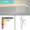 Luminária de gesso luminosa sem teto, canaleta aberta, luminária de canto de teto montada externamente, canto interno de sala de estar, canaleta de iluminação linear de parede, luz de fundo de canaleta de cintura