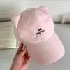 Boné de Baseball com Orelhas de Gato Fofo para Mulheres, Estilo Coreano de Primavera e Outono, Versátil, Faz o Rosto Parecer Menor, Aba Larga, Circunferência da Cabeça Grande