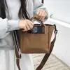 Bolso de Lona de Gran Capacidad Versátil de Moda Nueva, Bolso Ligero de Hombro Cruzado, Bolso de Mano Elegante de Bloques de Color de Nicho