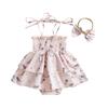 Ropa para Bebé, Estilo Delgado de Verano, Mono Lindo con Estampado de Conejo de Dibujos Animados con Tirantes, Mono de una Pieza para Bebés Niñas, Ropa Infantil Lista para Usar