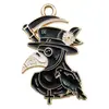 Itens Populares Transfronteiriços: Caveira, Corvo, Pássaro, Estilo Escuro DIY Acessórios de Esmalte, Pulseira, Chaveiro, Pingente, Charme