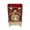 Capa de cadeira de Natal mais vendida da Amazon, feita de linho com estampa do Papai Noel, capa de cadeira decorativa estilo americano para as festas de fim de ano