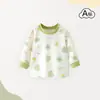 Camiseta de Manga Larga para Bebé Ropa de Primavera y Otoño Ropa Interior Infantil Algodón Puro Capa Base para Bebé Pijama de Niña Body de una Pieza para Niño