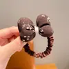 Goma para el pelo de flor con lazo para niños, Goma que no daña el pelo, Cuerda para el pelo de alta elasticidad y duradera, Diadema para niña