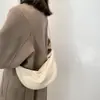 Bolso cruzado de nailon, Bolso tipo dumpling para estudiante, Bolso de hombro, Gran capacidad, Bolso de lona versátil casual para el trabajo, Mochila pequeña para parejas