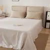 Lençol de Cama de Gaze Franzida de Algodão Estilo Moderno Simples, Capa de Edredom Respirável e Amiga da Pele, Série de Verão