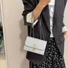 Bolso Pequeño de Color Sólido con Hebilla de Cierre Estilo Coreano de Moda para Mujer, Modelo Nuevo 2026, Bolso Cuadrado Pequeño de Hombro Cruzado