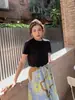 Camiseta Blanca de Algodón Puro para Mujer, Corte Regular en Hombros, Nuevo Estilo Primavera/Verano 2026~ Camiseta Básica de Manga Corta de Color Sólido, Se Puede Usar como Ropa Exterior, Top Interior de Cuello Redondo