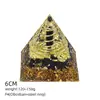 Pirâmide de Cristal Natural 5cm Estilo Europeu e Americano Decoração de Mesa para Casa e Escritório Ornamento de Pirâmide de Resina para Yoga Meditação