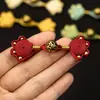 Botón de Cheongsam Estilo Chino con Hilo Tejido Hecho a Mano, Perlas Doradas, Garra de Gato y Patrón de Nube, Accesorio Decorativo para Ropa Tradicional China