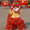 Accesorios para Danza de Cabeza de León Set de Danza de León para Niños León Pequeño Disfraz de Performance Estudiantil Decoración de Cabeza de León Conjunto Completo de Ropa