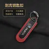 Llavero de Coche BMW Mercedes-Benz Audi Fibra de Carbono Real Logo Metálico Colgante Decorativo para Llaves Llavero para Hombres y Mujeres