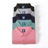 Partículas de hielo 185g Camiseta de manga corta tipo polo doblemente mercerizada perla ropa de trabajo camisa cultural SD21003