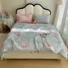Colcha de Verano de Seda Helada Estilo Coreano para Niñas, Colcha de Verano Infantil con Temática de Gatos, Colcha de Aire Acondicionado Individual/Doble, Núcleo de Colcha Fino de Seda Fresca