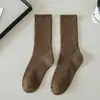 Meias Pretas de Inverno para Mulheres, com Forro de Lã, Espessas, Quentes, Cor Maillard, Cano Alto com Cordão, Celebridade da Internet, Esportivas