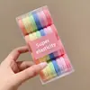 Cajas de Gomas para el Cabello, Bandas de Cabello Coloridas de Alta Elasticidad para Adultos, Gomas de Caucho Duraderas para Coletas Altas de Mujer