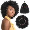 Trenza de crochet africana para el cabello 12 pulgadas Trenza Marley Afro Kinky banda de goma oruga desgarrada a mano