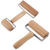 Utensilios para Hornear Rueda Simple Madera Sólida Palo de Harina de Mano Madera Sólida Rodillo Rodillo Fabricante Venta al por Mayor