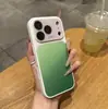 Funda de Teléfono con Gradiente Líquido y Ventana Grande Adecuada para Apple 17Promax Moderna 15/14 Tacto de Piel Dos en Uno 13/16