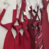 Corbata de Color Sólido Borgoña Corbata de Moño Bufanda Verde Estudiante para Mujer Corbata JK Rojo Oscuro Estilo Japonés Cumpleaños