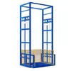 Plataforma Elevatória Hidráulica com Trilhos Guia de Dois Níveis, Máquina de Elevação para Pequenos Oficinas e Armazéns, Elevador Industrial de Carga