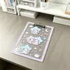 Portapapeles de plástico duro tamaño A4 con impresión a color de dibujos animados, engrosado de 2.1 mm, impermeable, para guardar exámenes