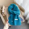Bufanda de Lana de Oveja Tejida Cálida para Otoño e Invierno Bufanda Cálida Espesa Blanca para Mujer Ambiente de Otoño e Invierno Bufanda Versátil