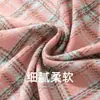 Bufanda de Imitación Cachemir a Cuadros Coreana para Estudiantes de Otoño e Invierno Bufanda Dulce Japonesa y Coreana Chal Grueso Cálido con Borlas para Parejas