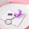 Grampeador mini fofo estilo Ins nuvem arco-íris clima forma criativa ferramenta de encadernação chaveiro portátil
