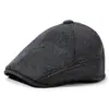 Chapéu de Inverno à Prova de Vento e Frio com Proteção para as Orelhas para Homens e Idosos Chapéu Quente Plano Avô Velho Acolchoado Espesso