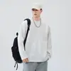 Nueva Camiseta de Manga Larga de Peso Pesado para Hombre Primavera y Otoño Retro Americano Simple Casual Versátil Cuello Redondo Camiseta Interior Sudadera