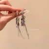 Pendientes Retro Marrón Maillard para Mujer Nuevos Pendientes de Otoño e Invierno Lujo Ligero Temperamento Pendientes de Gama Alta Pendientes de Estilo Étnico