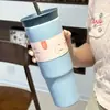 Taza de Café Modelo Nuevo Transfronteriza, Termo de Acero Inoxidable 304, Aspecto Elegante, Vaso de Agua de Gran Capacidad, Taza Portátil para Viaje en Coche