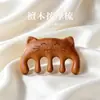 Item Quente de Celebridade da InternetPente de Massagem de Sândalo Cabeça de Pente Meridian Cinquenta Dedos Cabeça Redonda para Mulheres Uso Doméstico Gatinho Fofo Tigre