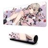 Alfombrilla de ratón periférica Shizuku de pluma de gato para niños y niñas, chica gato de anime, bidimensional, para juegos de e-sports, escritorio de teclado de computadora