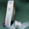 Cinta de Raso Personalizada de 2.5cm con Estampado en Caliente Love Embalaje para Boda Embalaje para Regalo Navidad Día de Año Nuevo