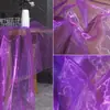 Tejido de organza de alta densidad de dos colores, malla degradada, brillo translúcido, caída, falda esponjosa, tejido para diseñador de ropa