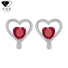 Brincos de Coração Dopamina em Prata de Lei S925 Transfronteiriços para Mulheres, Design Original, Brincos de Alto Padrão com Cravação de Zircônia, Modernos