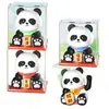 Personalizado Pequeño 2 pulgadas Alimentado por Energía Solar Automático Asintiendo Suerte Caqui Corazón Panda de Moda Regalo Oficina