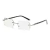 Gafas Sin Montura para Miopía para Hombres, Se Pueden Equipar con Lentes de Graduación, Gafas Ultra Ligeras para Miopía, Anti-Radiación, Gafas Anti Luz Azul, Sin Montura